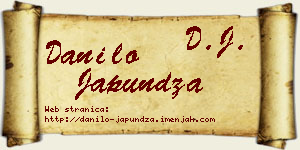 Danilo Japundža vizit kartica